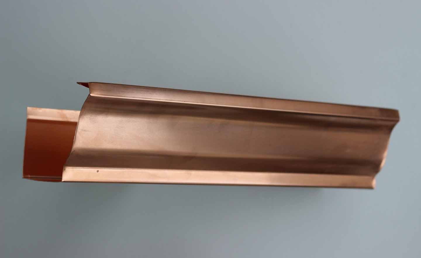 High quality copper spouting section fabricated for installation in Christchurch High quality copper spouting section fabricated for installation in Christchurch